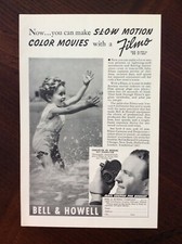 1938 vintage Original ad Bell  Howell Filmo Movie Camera fantastic condition