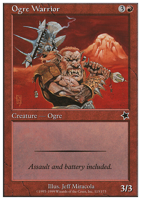 Magic the Gathering MTG Ogre Warrior (113) Starter 1999   LP