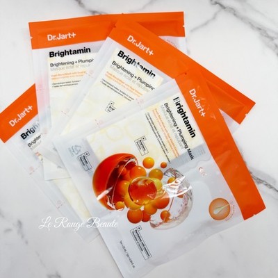 4Pcs Dr.Jart+ Brightamin Brightening + Plumping Mask 25ml Each Lot of 4