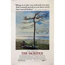 THE SACRIFICE U.S Movie Poster  - 27x41 in. - 1986 - Andrei Tarkovsky, Erland Jo