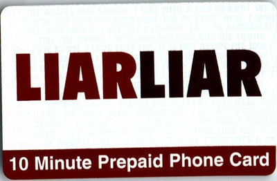 RealTime Liar Liar Best Buy Universal 10 Minutes Collector Phone Calling Card
