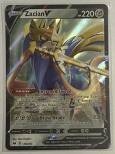 Carta Pokemon Zacian V 138/202 Swsh01: Ultra Rara Spada e Scudo Holo Near Mint