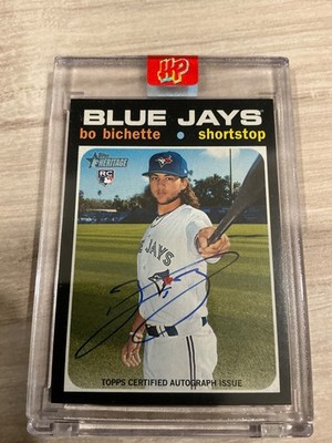 2020 Topps Heritage Bo Bichette Real One Auto RC #ROA-BB Blue Jays