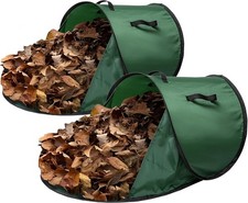LFUTARI 2 Pcs Foldable Pop-Up Leaf Collector Lawn Bag, Garden Waste, Leaves, Tra