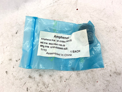 New Amphenol 97-3106A-14S-2S Circular Connector Plug 4-Pin U10-820066-02S