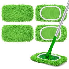 Yicotira Reusable Microfiber Mop Pads Compatible with Swiffer Sweeper- 4 Pack...