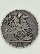1821 George IV Silver CrownCoin- .925 Sterling Silver