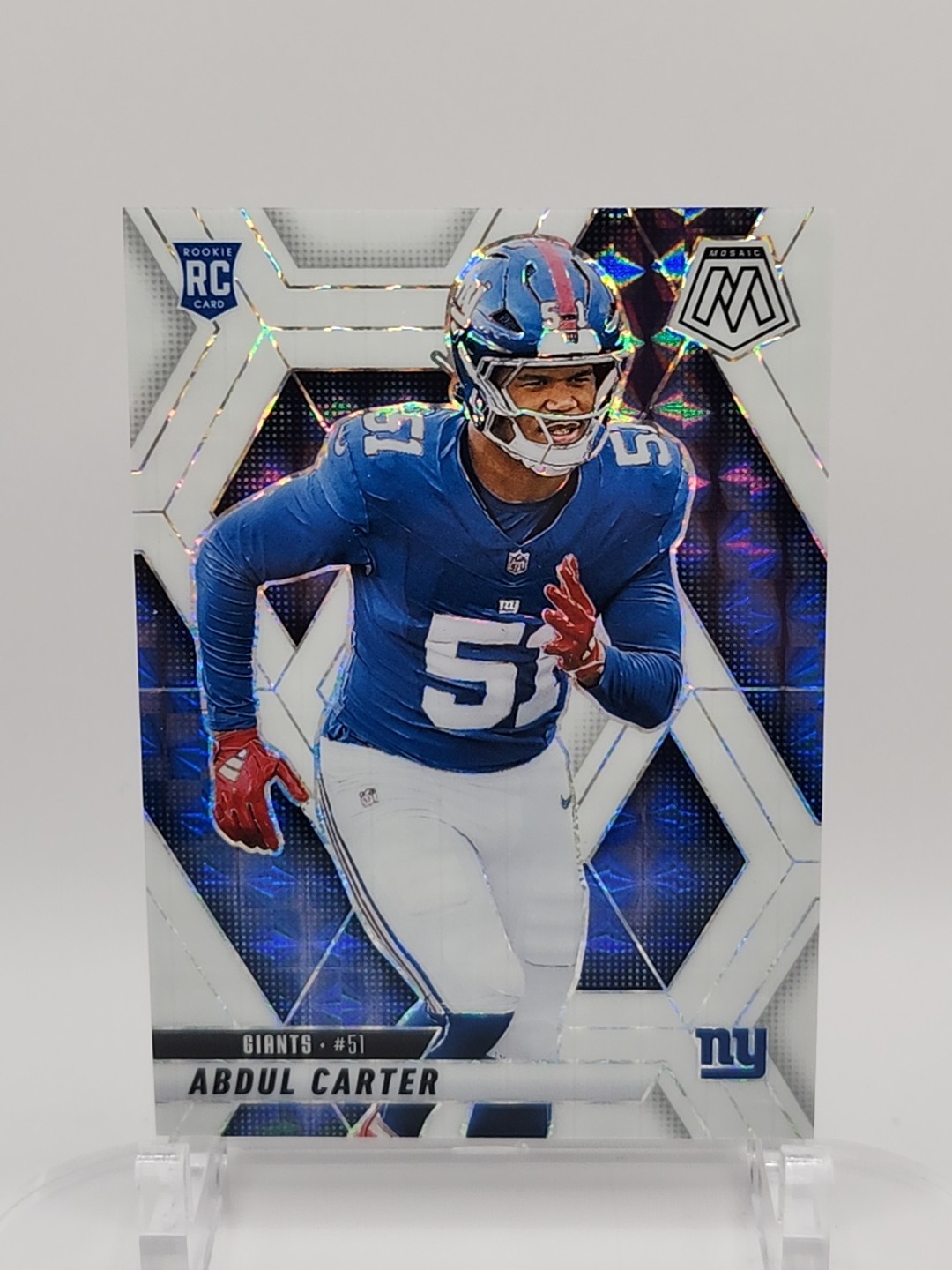 2025 Panini Mosaic Rookie Abdul Carter #317 White Mosaic Prizm 22/25
