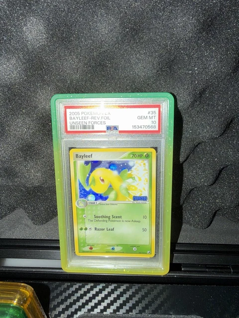 Pokemon TCG Bayleef 35/115 EX Unseen Forces Reverse Holo Foil PSA 10