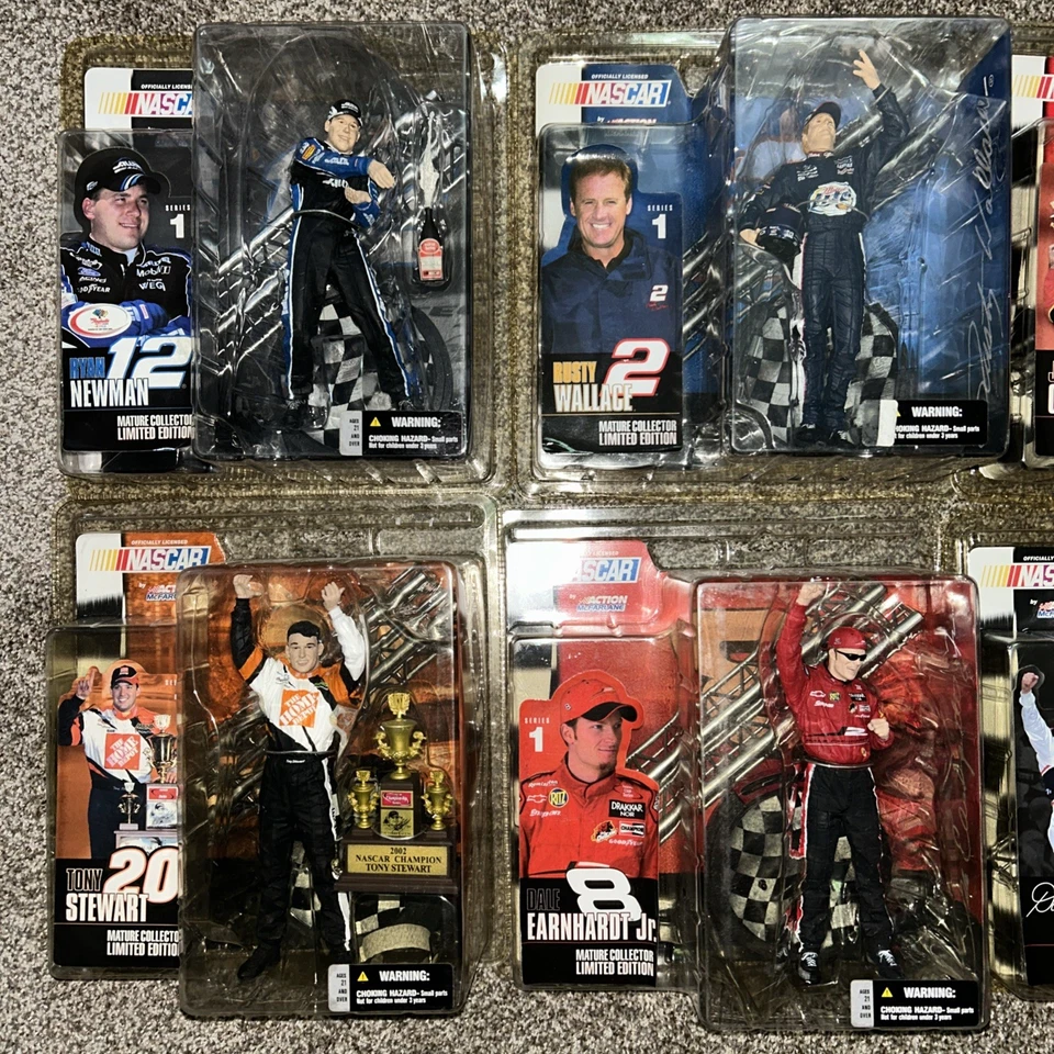 Juego Completo de 6 + 2 Variantes 2003 Serie 1 McFarlane NASCAR Earnhardt/Gordon Foto 3 de 4