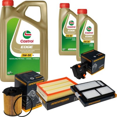 Inspektionspaket Castrol EDGE 5W-30 M Engine 7L für Mazda 3 1.6 Di Turbo