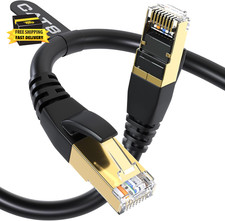 Cat8 Ethernet Cable, Outdoor Indoor, 6FT Heavy Duty High Speed 26AWG, 2000Mhz wi