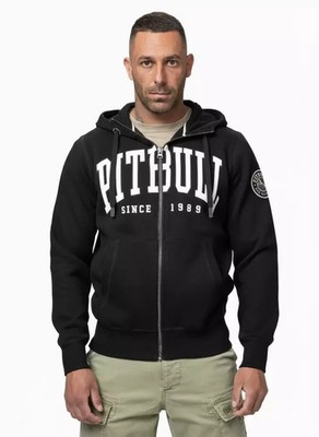 Kapuzenpullover mit Reißverschluss ZIP Pit Bull West Coast Schwarz Norton