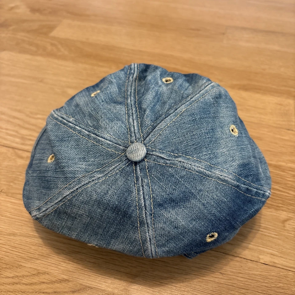 De colección Años 80 Levi’s Levi Strauss Denim Calce Elástico Naranja Tab Jean Sombrero Gorra Ancha Foto 4 de 4