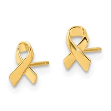 14k Madi K Awareness Ribbon Post Earrings GK966