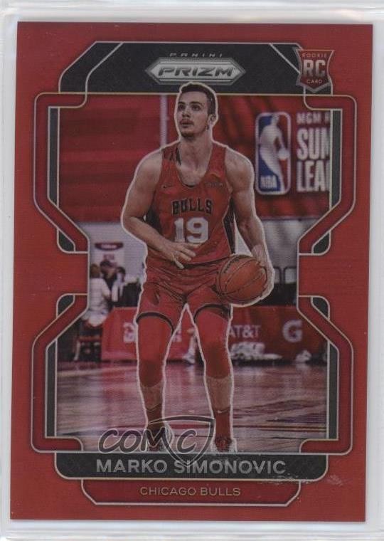 2021-22 Panini Prizm Red Prizm /299 Marko Simonovic #166 Rookie RC 07jg