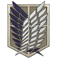Attack On Titan Anime Freedom Wings Scout Regimiento Emblema Hierro en Pat Trasero Grande