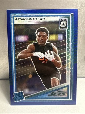 2025 Donruss Optic Rated Rookie Blue Scope Prizm Arian Smith Jets