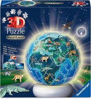 72 Teile Ravensburger 3D Puzzle Ball Nachtlicht Erde Mit Tiermotiven 12008055