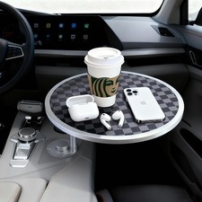 Car Laptop Desk with 2 Risers Anti-Slip Pad 360 Rotatable Car Table for