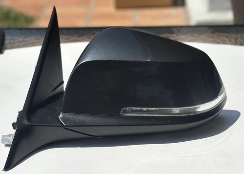 2016 BMW 328i Left Driver Side Mirror W Turn Signal Treasure Gray Metallic