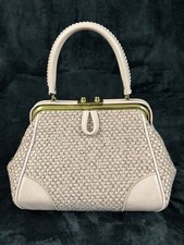 Vintage 1960s Markay Bags Pink Tweed Frame Handbag Top Handle Purse USA MCM