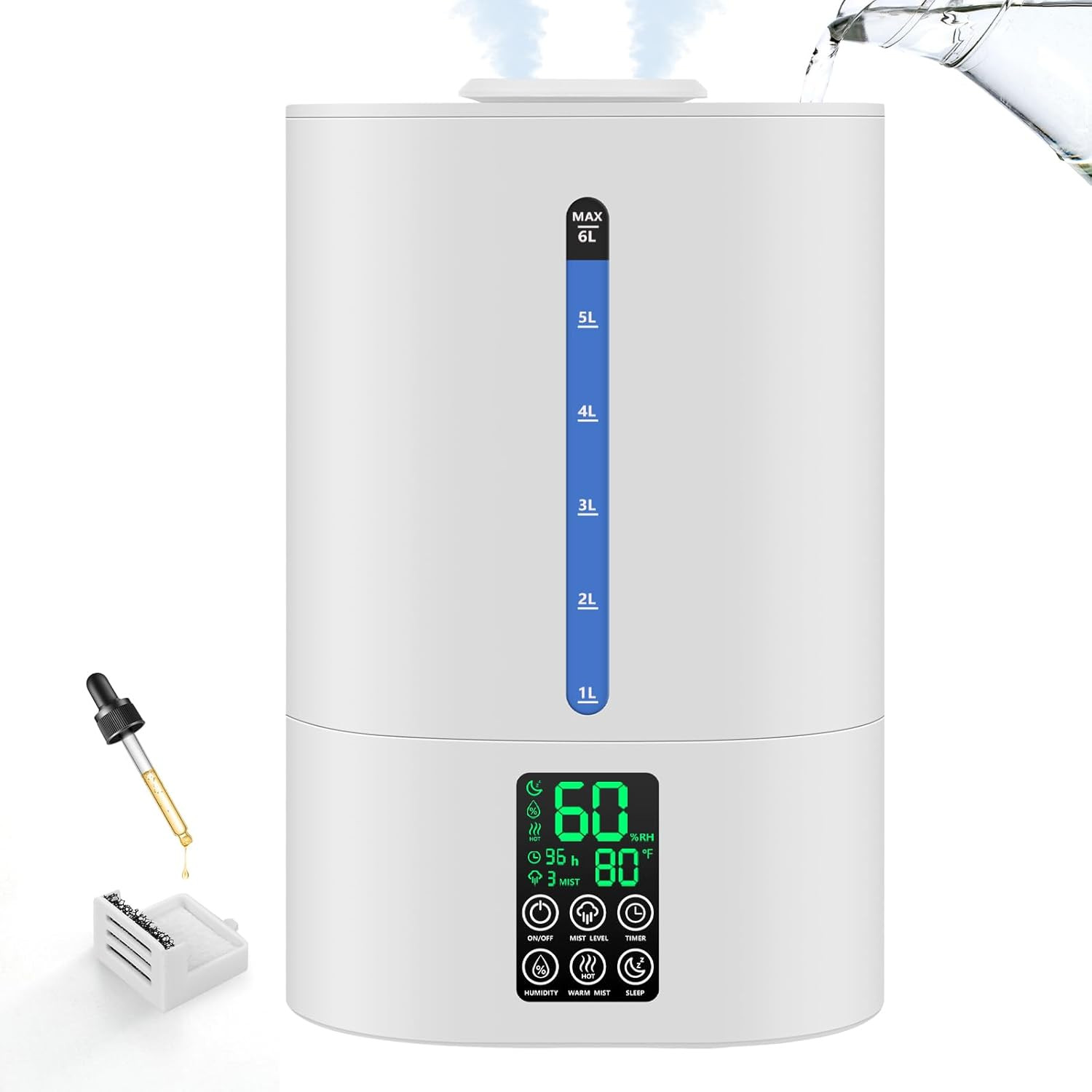S For Bedroom Large Room Home, Cool And Warm Humidifier For Baby An