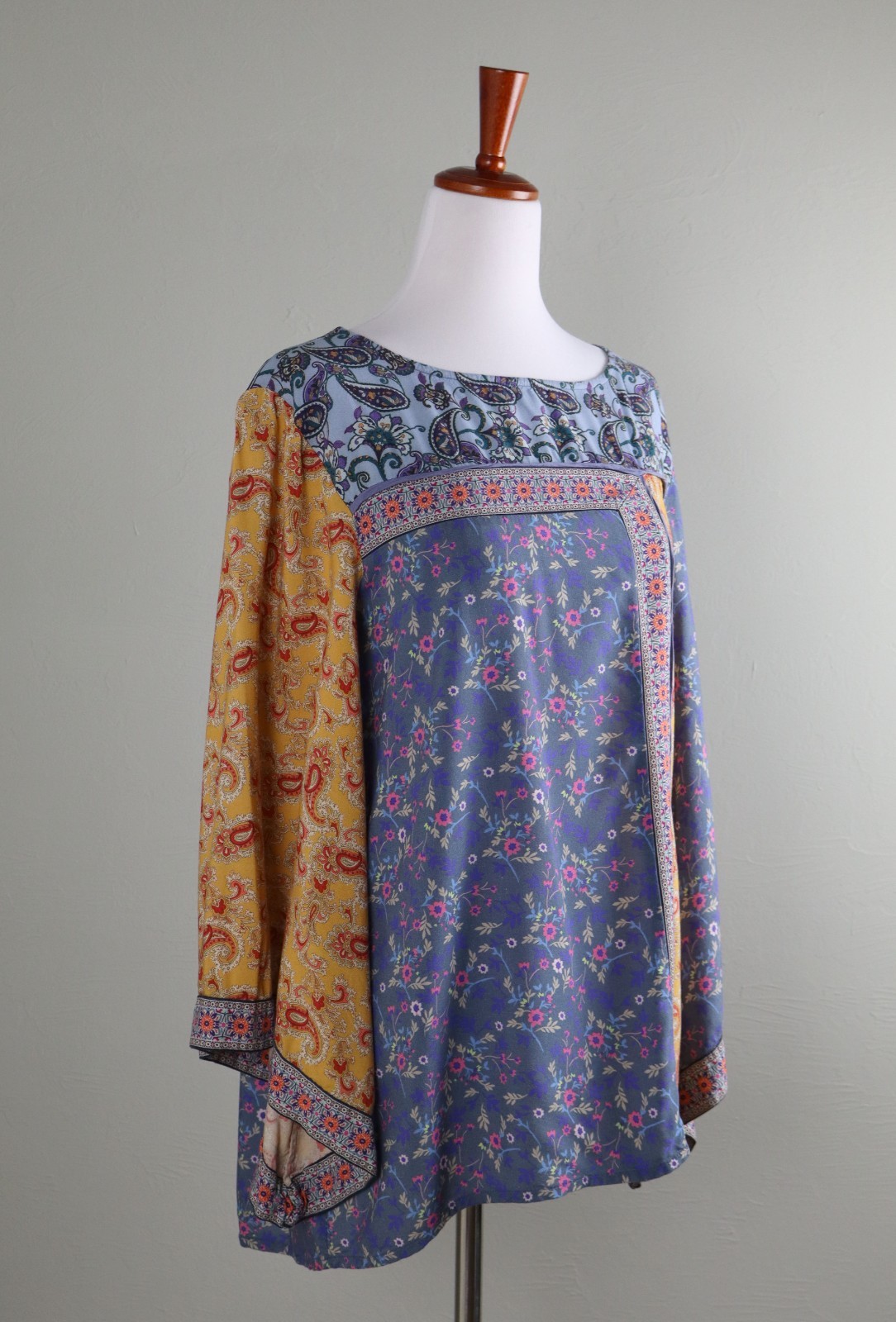 SUNDANCE Catalog $138 Mixed Patchwork Floral Pais… - image 2