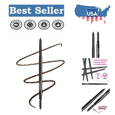 Retractable Micro Brow Pencil in Dark Brown - Perfect for Natural-Looking Brows