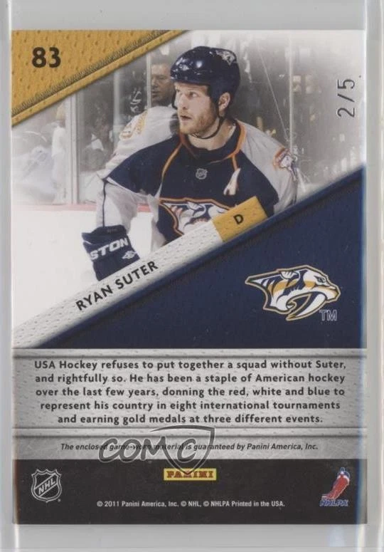2011-12 Certified Claim to Fame Die-Cut Prime /5 Ryan Suter #83 - Image 2 of 2