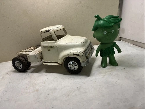 Original Vintage 1954 Tonka Branded Green Giant Brand Semi Tractor Toy Truck