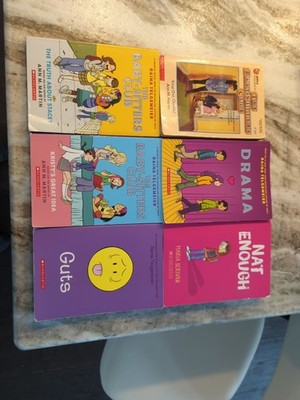 lot 5 young adult PB books Babysitters Club Drama nat Enough Guts graphic novels