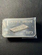 1973 Vintage Crabtree Mint 1 oz Silver Ingot Coin Bar Vintage Paradise, CA