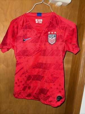 Nike USA Soccer Match Vapor Knit 2019 Red National Team Small Jersey(B89)