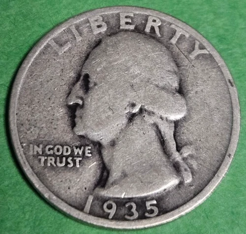 1935-P Washington Silver Quarter-Fine Plus* with Free Shipping