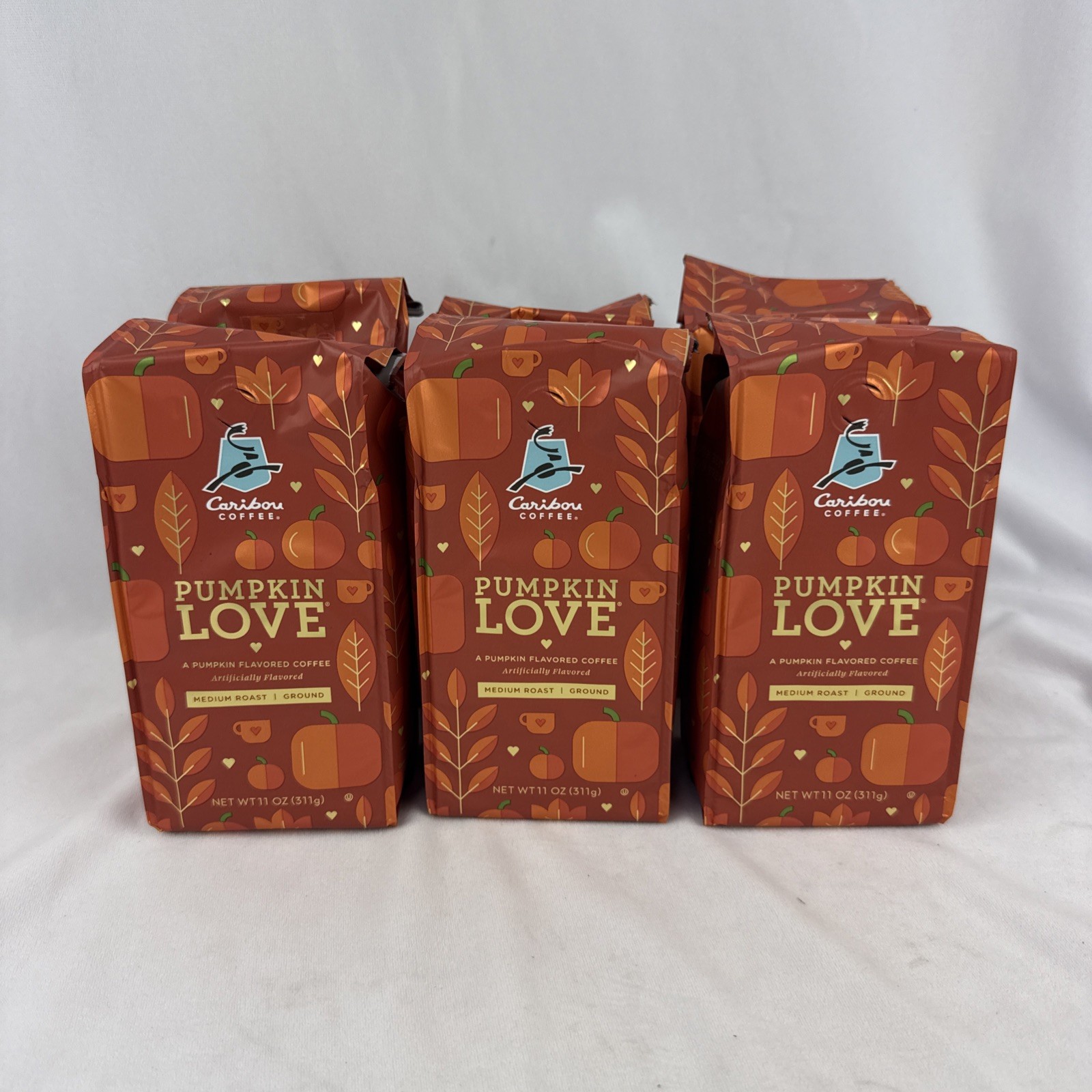 Case of 6 Bags Caribou Pumpkin Love Flavored Ground Medium R