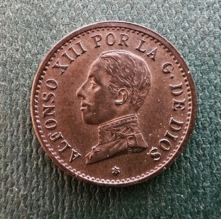 SPAIN. 1 CENTIMO 1912. ALFONSO XIII.