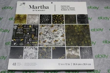 UNUSED Martha Stewart 12 x 12 Halloween theme scrapbooking paper pad 48 sheets