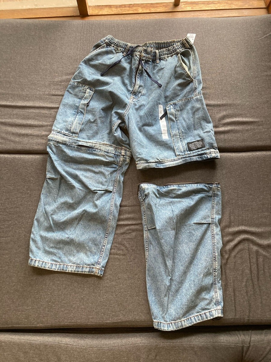 Undercover X GU Convertible Cargo Denim Wide Jeans Pants Shorts