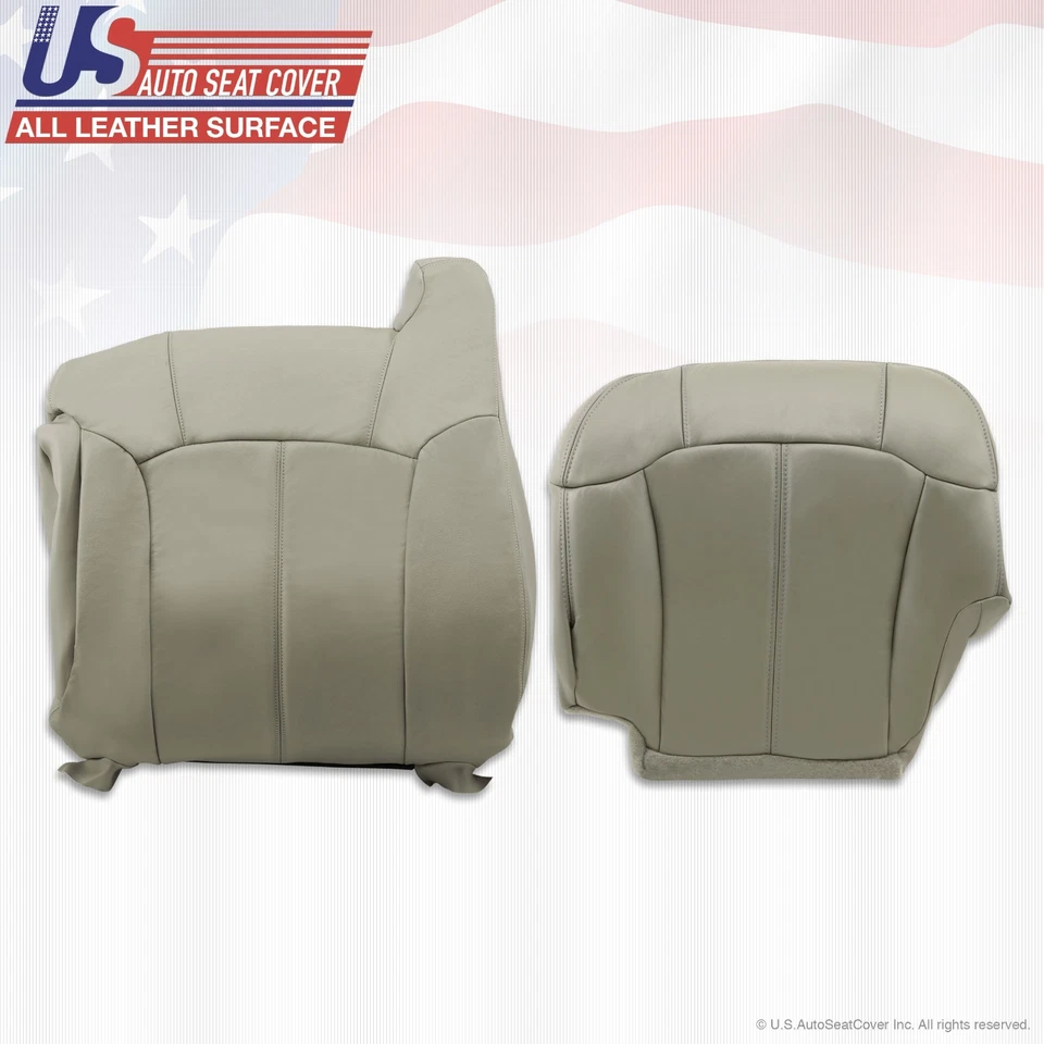 Chevy Tahoe 1999 2000 2001 2002 - Tapicería suburbana cubiertas de cuero gris estaño Foto 2 de 4