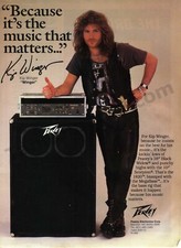 1989 Peavey Amplifiers Kip Winger Music Band PRINT AD Unique Gift Idea (2199)