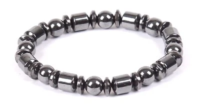 Black Magnetic Bracelet Hematite Bangle Beads Pain Relief Therapy Arthritis