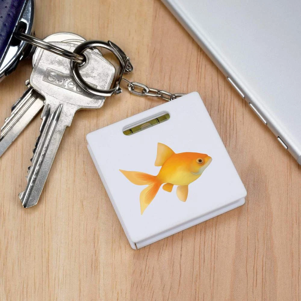 Goldfish' Keyring Tape Measure / Spirit Level Tool (KM00015884)