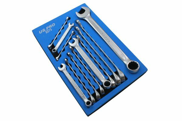 US PRO Combination Spanner Wrench Set 12pc Metric 6mm to 22mm 2273 - Image 2