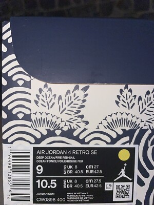 Air jordan 4 deep ocean ( UK 8 ) ( EUR 42,5 ) 