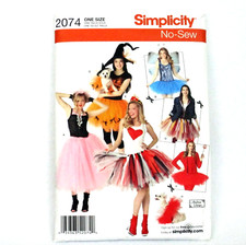 Simplicity NO SEW Pattern 2074 One Size Misses Dog Tutu Costume Halloween
