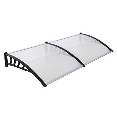 SCHWARZ AUSSENTÜRDACH SCHUTZ VERANDA FENSTER GARTENTÜRDACH (200X90CM)