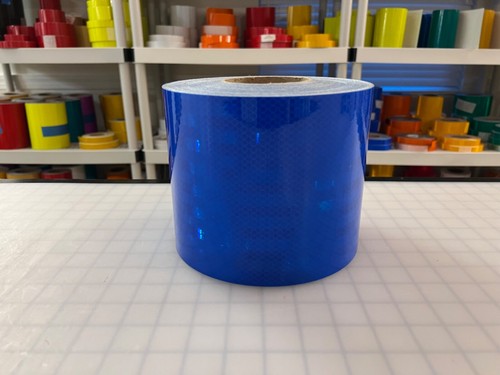 Cinta Reflectante Azul 6" 3M 3930 HIP Respaldo Aire Micro Prismático Scotchlite Seguridad - Imagen 9 de 10