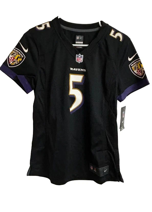 Nike Baltimore Ravens No5 Joe Flacco Black Alternate Women's Stitched NFL Vapor Untouchable Limited Jersey