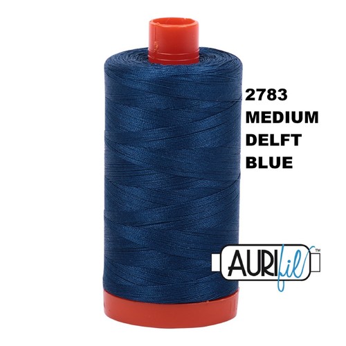 Aurifil 50wt, 2783 Medium Delft Blue, 100% Cotton Thread. Egyptian Cotton. 1300M - Picture 2 of 11